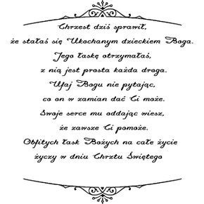 Chrzest dziś sprawił